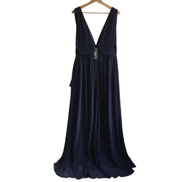 Lulu’s Heavenly Hues Navy Blue Maxi Dress Size Large - Picture 4 of 17
